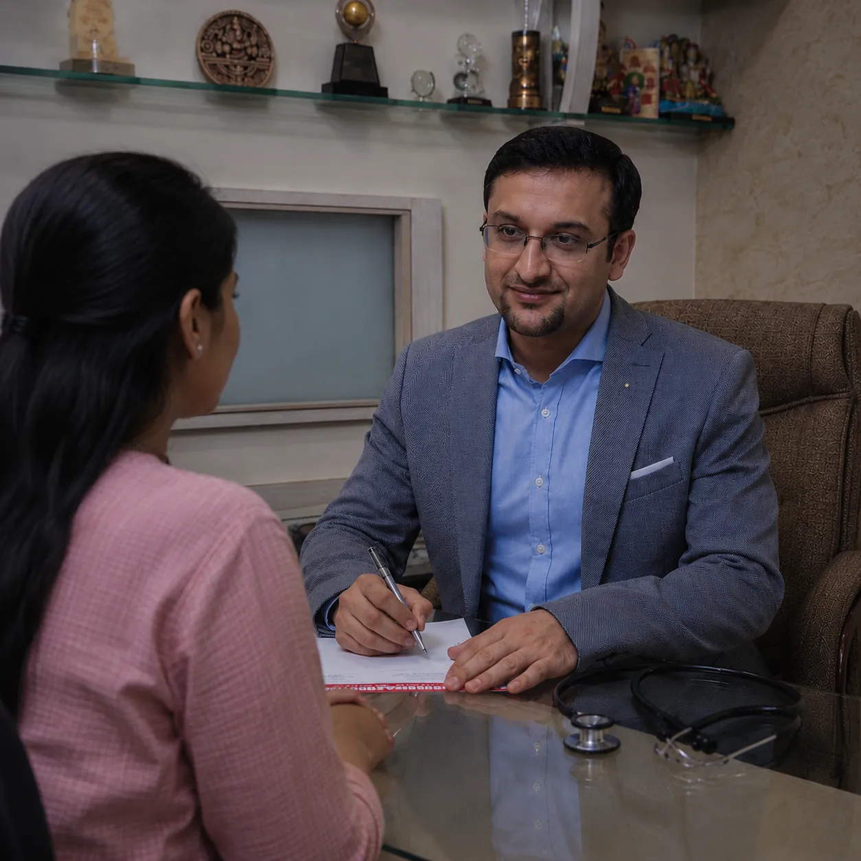 Doctor Ankesh with patient in andheri West Doctor Ankesh with patient in andheri West